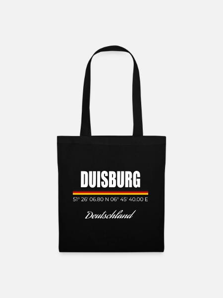 Duisburg - Stoffbeutel - Schwarz