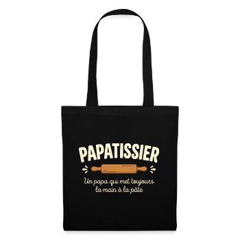 Papa Pâtissier Boulanger Humour Papatissier - Sac en tissu - noir - Devant