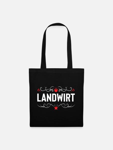 Landwirt Beruf - Stoffbeutel - Schwarz