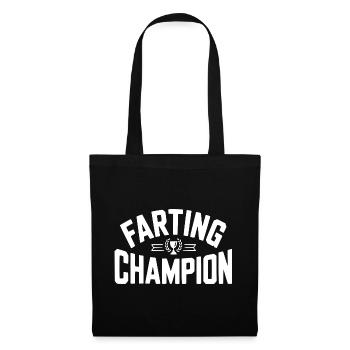 Champion des pets - Sac en tissu - noir - Devant
