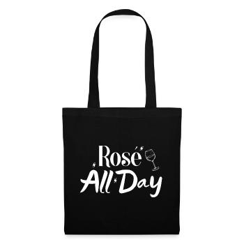 Rosé all day - Tote Bag - black - Front
