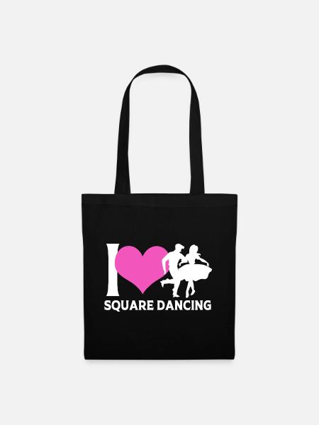 Square Dance - Stoffbeutel - Schwarz