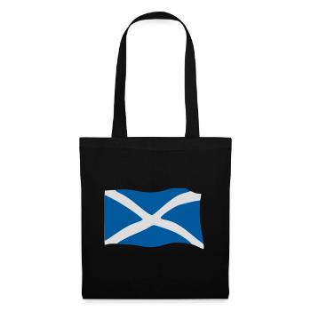 Schottland Fahne - Stoffbeutel - Schwarz - Vorne