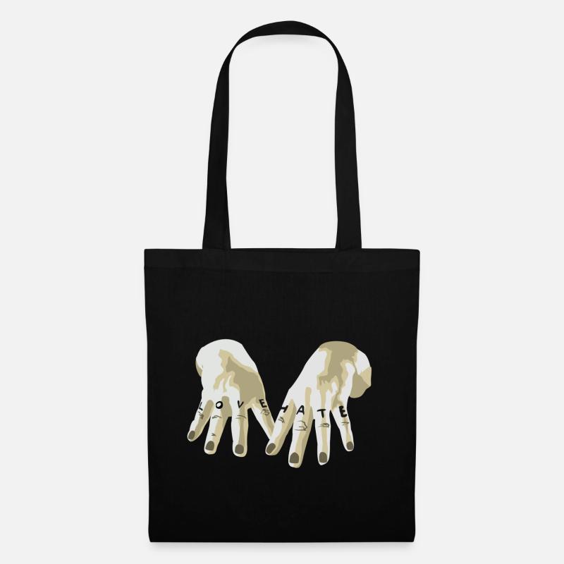 Love / Hate - Sac en tissu - noir
