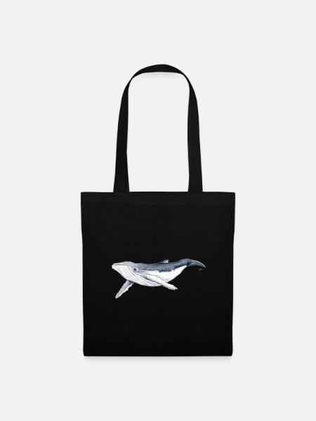 Baby-Buckelwal – Baleine - Stoffbeutel - Schwarz