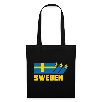 Sweden / Swedish - Flag / Gift - Tote Bag - black - Front
