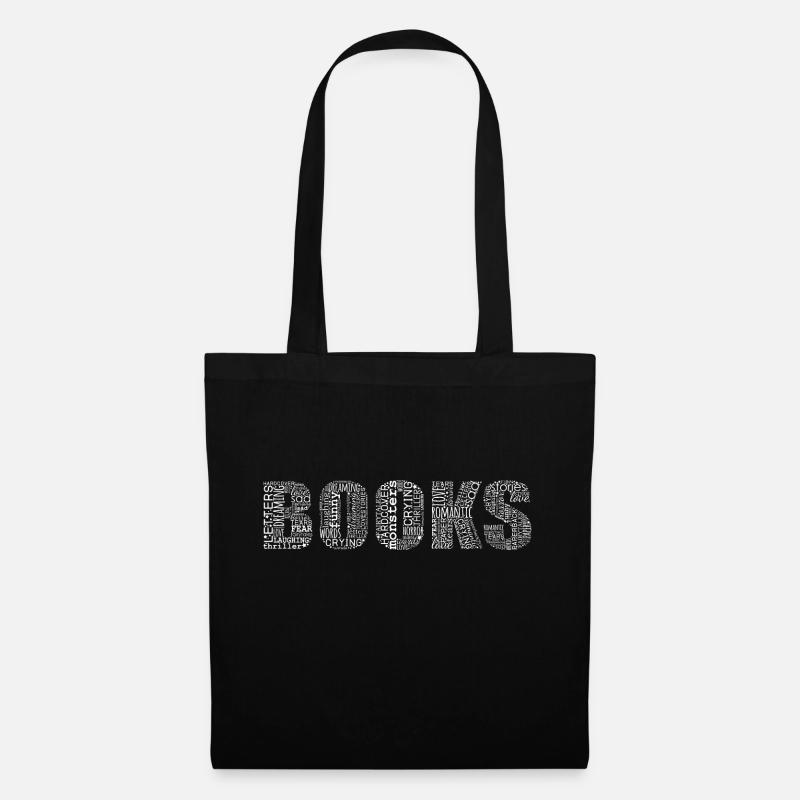Books Bücher Buchliebhaber - Stoffbeutel - Schwarz