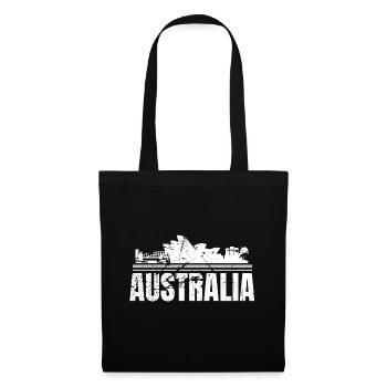 Australien - Stoffbeutel - Schwarz - Vorne