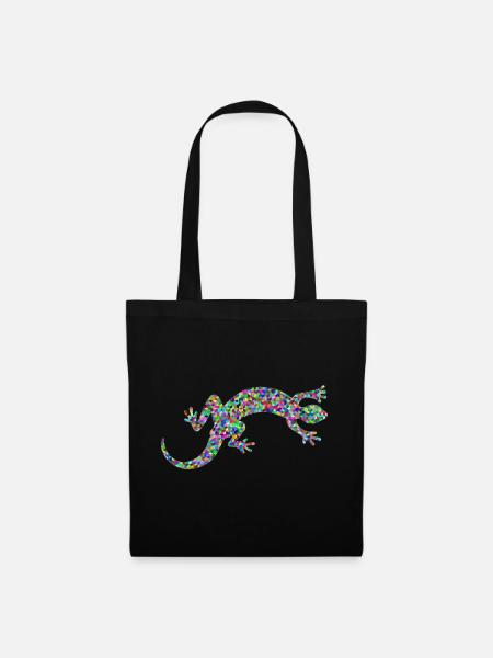 Gecko, Salamander, patterncontest - Stoffbeutel - Schwarz