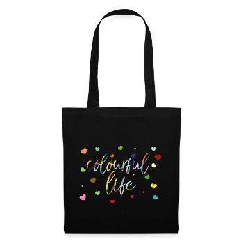 Colorful Life - color fasts! - Tote Bag - black - Front