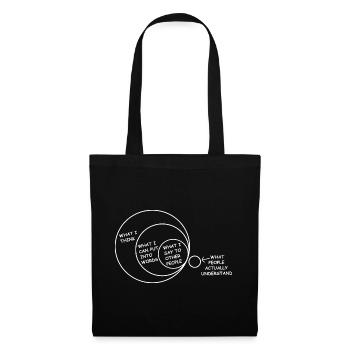 what i think, what people understand communication - Tote Bag - black - Front