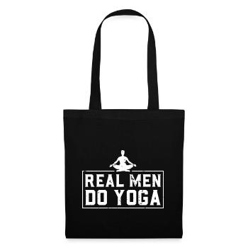 Les vrais hommes font du yoga - Sac en tissu - noir - Devant