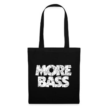 More bass (vintage / white) bass player bass player - Tote Bag - black - Front