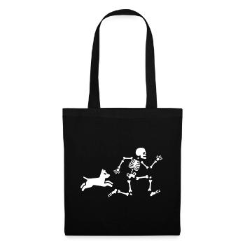 Dog mom entraineur de chien squelette os - Sac en tissu - noir - Devant