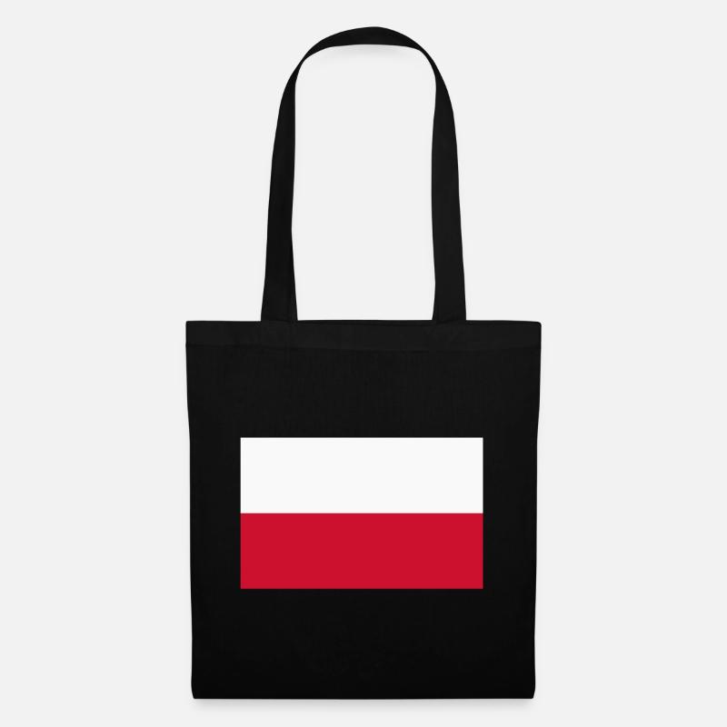 Drapeau de la Pologne - Sac en tissu - noir