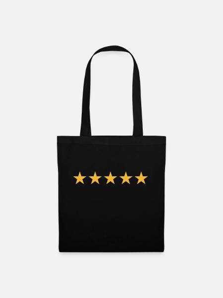 5 stars review - 5 stars review empty - Tote Bag - black