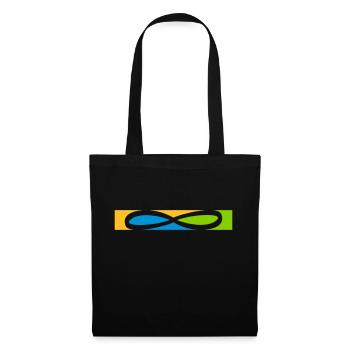 Icône Stripe Infinity - Sac en tissu - noir - Devant