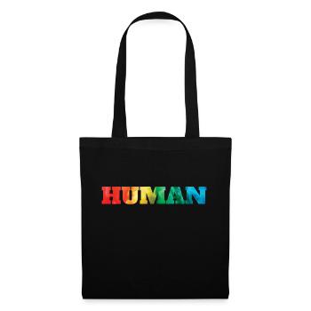Arc-en-ciel humain humain - Sac en tissu - noir - Devant