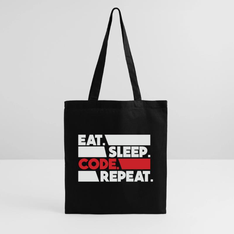 Eat Sleep Code Repeat Programmeur Devloper Sac en tissu
