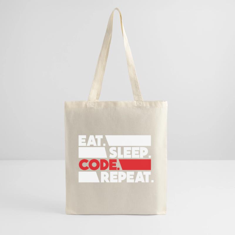 Eat Sleep Code Repeat Programmeur Devloper Sac en tissu