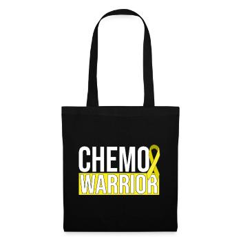 Chemo Warrior - Ruban jaune - Sac en tissu - noir - Devant