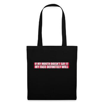 my face definitely will - Stoffbeutel - Schwarz - Vorne
