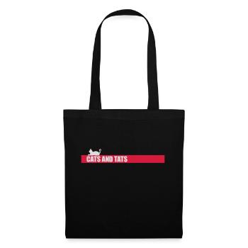 Citation de chats et de tats - Sac en tissu - noir - Devant