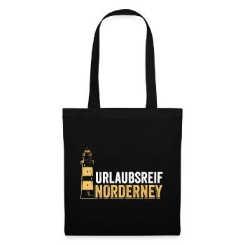 Urlaubsreif Norderney - Stoffbeutel - Schwarz - Vorne