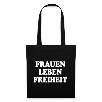 Frauen leben freiheit - Stoffbeutel - Schwarz - Vorne