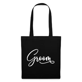 Marié Cool Assorti Couple Fête de mariage Mariage - Sac en tissu - noir - Devant