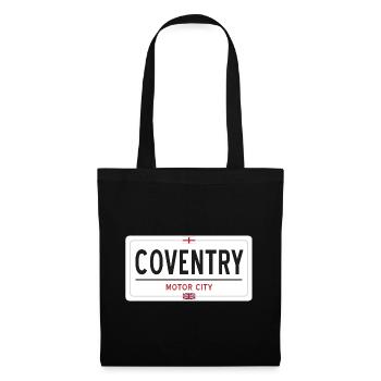 Ortsschild von Coventry - Stoffbeutel - Schwarz - Vorne