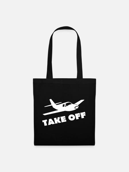 TAKE OFF - Stoffbeutel - Schwarz