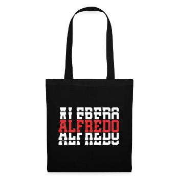 Alfredo t-shirt stacked text gift idea - Tote Bag - black - Front
