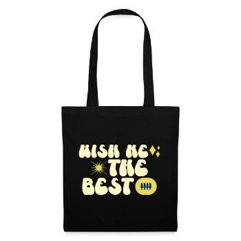 Wish me the best - Sac en tissu - noir - Devant