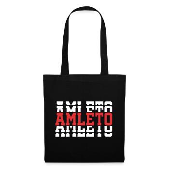 t-shirt Amleto t-shirt idée cadeau texte empilé - Sac en tissu - noir - Devant