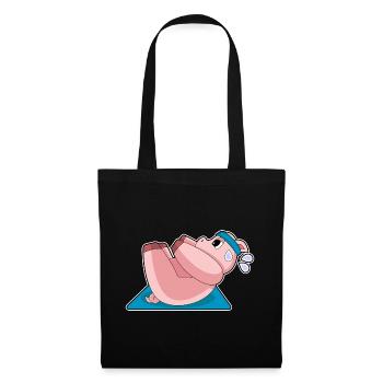 Entraînement abdominal Porc Bodybuilding - Sac en tissu - noir - Devant