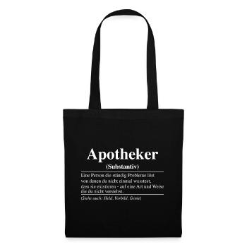 Apotheker Apotheke Apothekerin Apotheker Geschenk - Stoffbeutel - Schwarz - Vorne