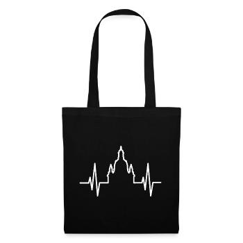 Herzschlag Dresden Frauenkirche Puls Stadt Liebe - Tote Bag - black - Front