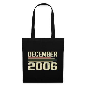 December 2006 Vintage Vintage Retro Birthday - Tote Bag - black - Front