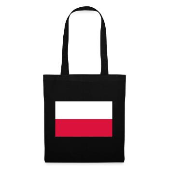 Polen - Stoffbeutel - Schwarz - Vorne