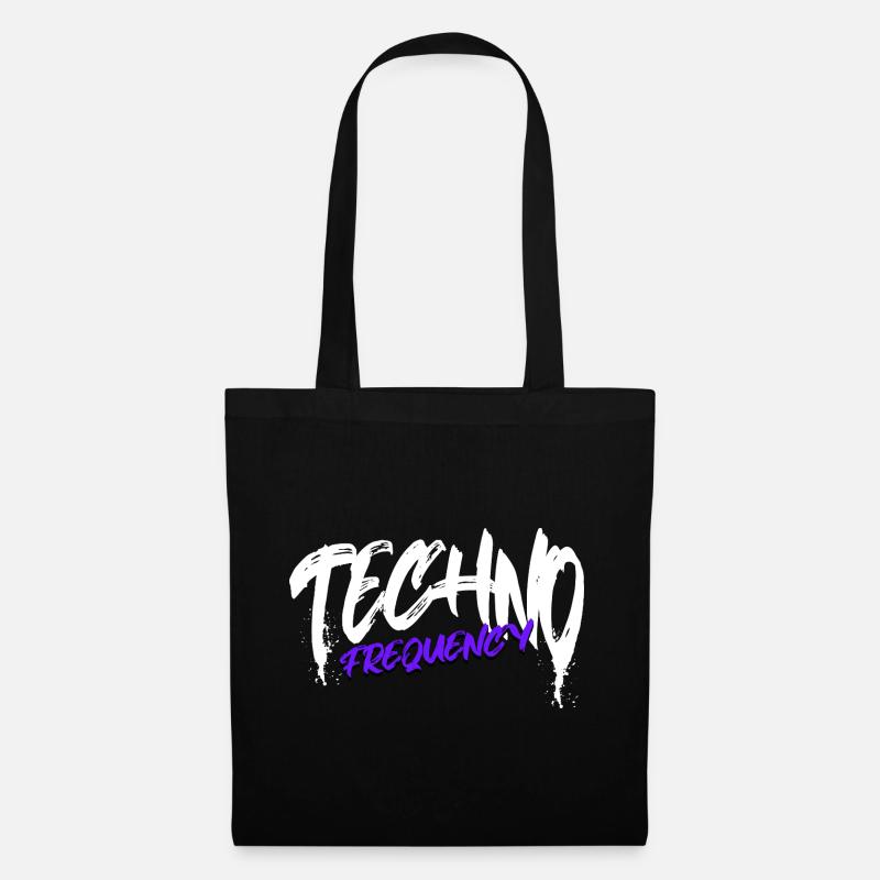 Techno - Stoffbeutel - Schwarz