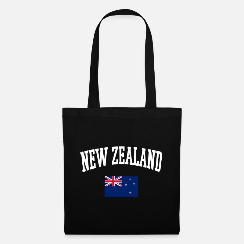 NEUSEELAND Flagge Sweatshirt T-Shirt - Stoffbeutel - Schwarz