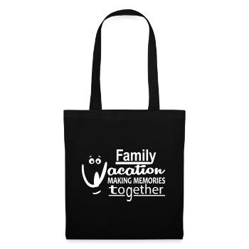 Familienurlaub - Verreisen mit der Familie - cool - Stoffbeutel - Schwarz - Vorne