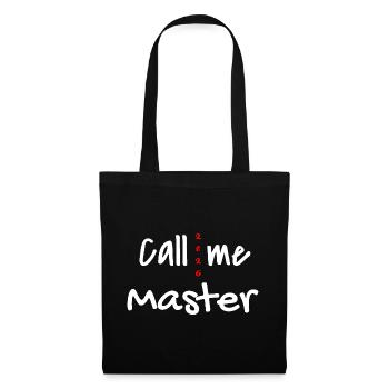 Master 2026 Abschluss Promotion Sponsion - Stoffbeutel - Schwarz - Vorne