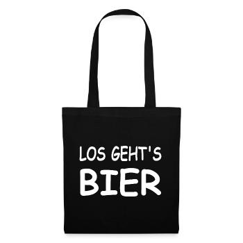 Bier - Stoffbeutel - Schwarz - Vorne