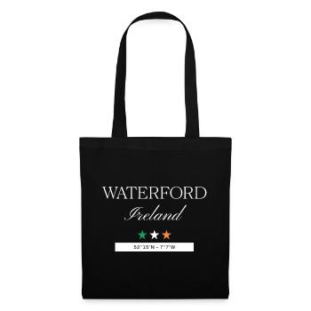 Waterford Irland Souvenir – Reise minimalistisch - Stoffbeutel - Schwarz - Vorne