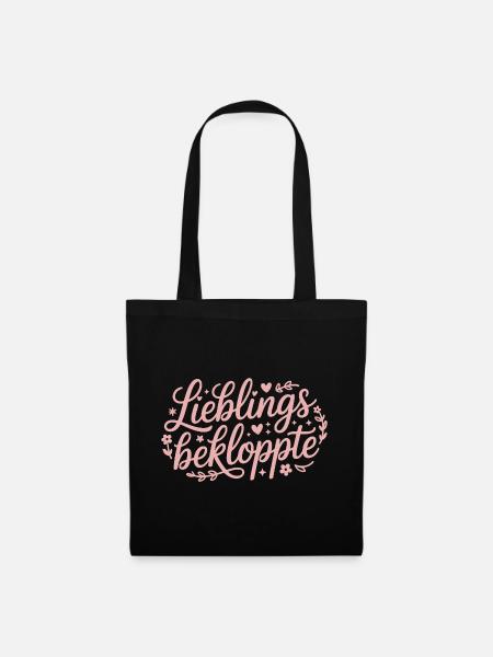 Bekloppte Freundin Geschenk - Stoffbeutel - Schwarz