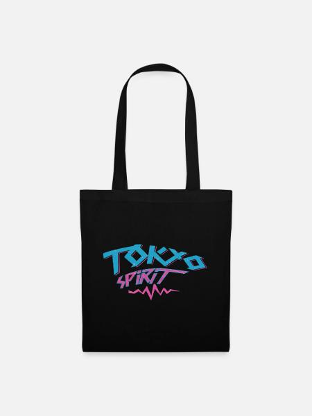 Tokio Spirit Neon-Graffiti - Stoffbeutel - Schwarz