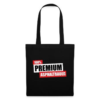 Asphaltbauer Premium - lustiges Geschenk 100 Proze - Stoffbeutel - Schwarz - Vorne