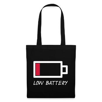 low battery - low battery exhausted vector - Tote Bag - black - Front